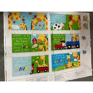 Mommy and Me, Cloth Book Fabric Kit, Giraffe, Huggable and Lovable Books